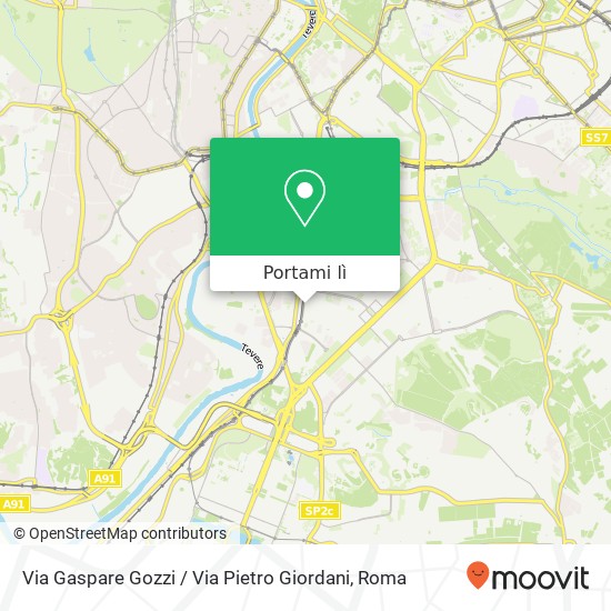 Mappa Via Gaspare Gozzi / Via Pietro Giordani