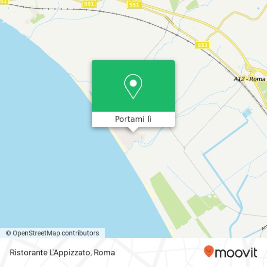 Mappa Ristorante L'Appizzato, Via Olmedo 00054 Fiumicino