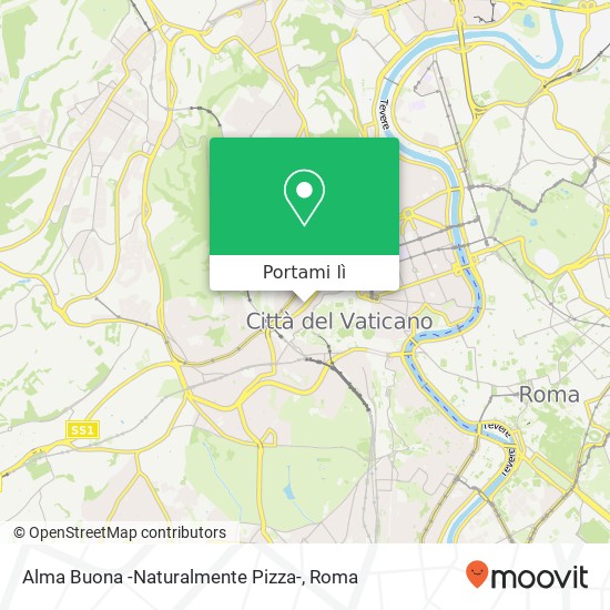 Mappa Alma Buona -Naturalmente Pizza-, Via Angelo Emo, 44 00136 Roma
