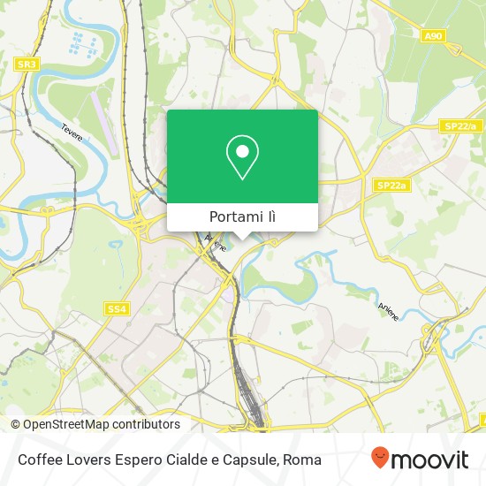Mappa Coffee Lovers Espero Cialde e Capsule, Via Val d'Ossola, 36 00141 Roma