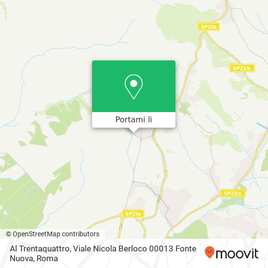 Mappa Al Trentaquattro, Viale Nicola Berloco 00013 Fonte Nuova