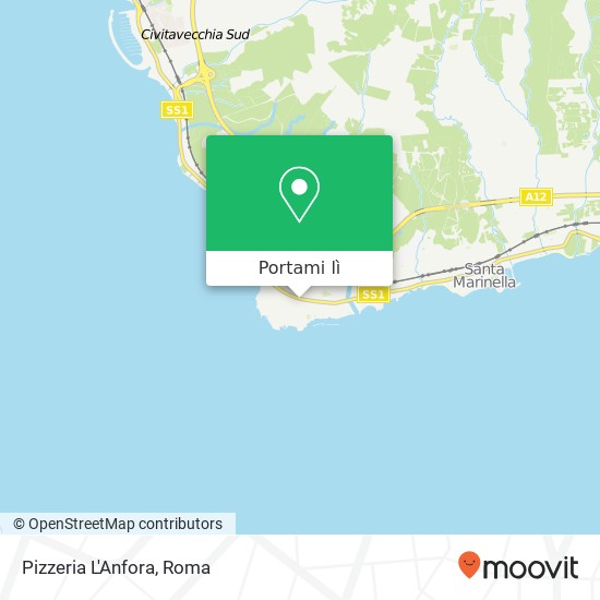 Mappa Pizzeria L'Anfora, Via Aurelia, 448 00058 Santa Marinella