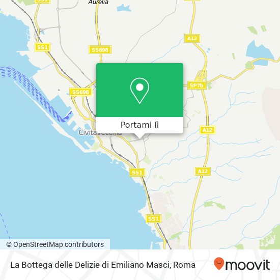 Mappa La Bottega delle Delizie di Emiliano Masci, Viale Palmiro Togliatti, 25 00053 Civitavecchia