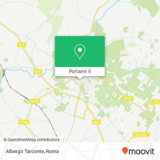 Mappa Albergo Tarconte, Via della Tuscia 01016 Tarquinia