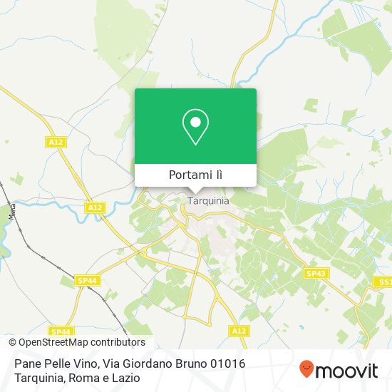 Mappa Pane Pelle Vino, Via Giordano Bruno 01016 Tarquinia