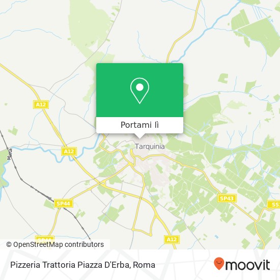 Mappa Pizzeria Trattoria Piazza D'Erba, Piazza Santo Stefano 01016 Tarquinia