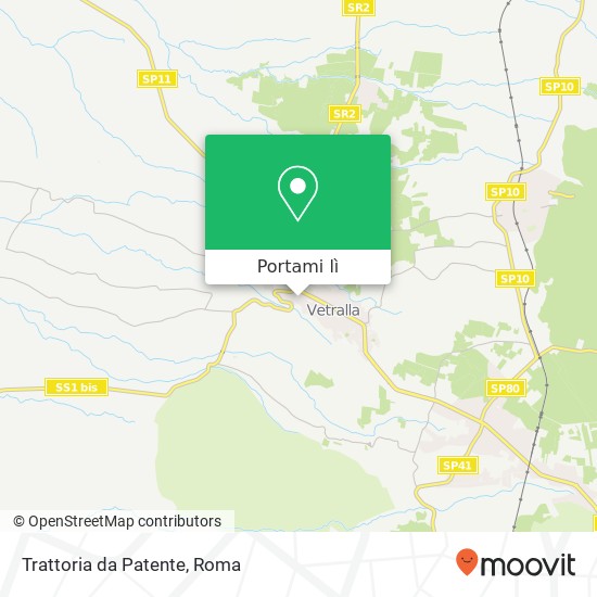 Mappa Trattoria da Patente, Via Cassia, 77 01019 Vetralla