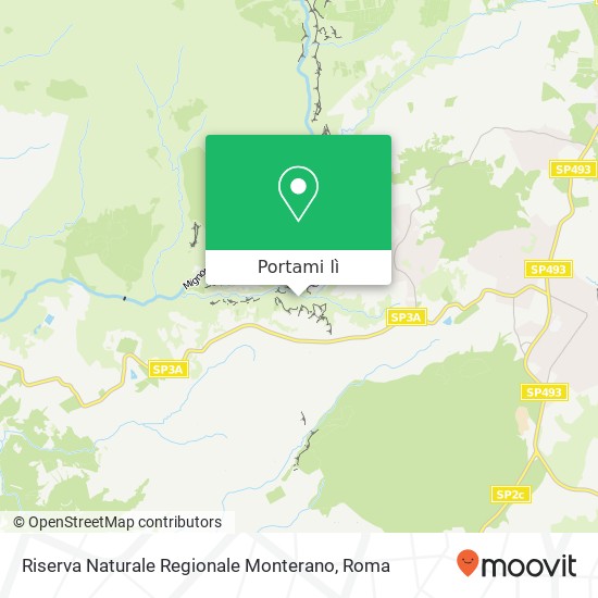 Mappa Riserva Naturale Regionale Monterano