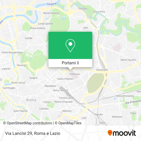 Mappa Via Lancisi 29