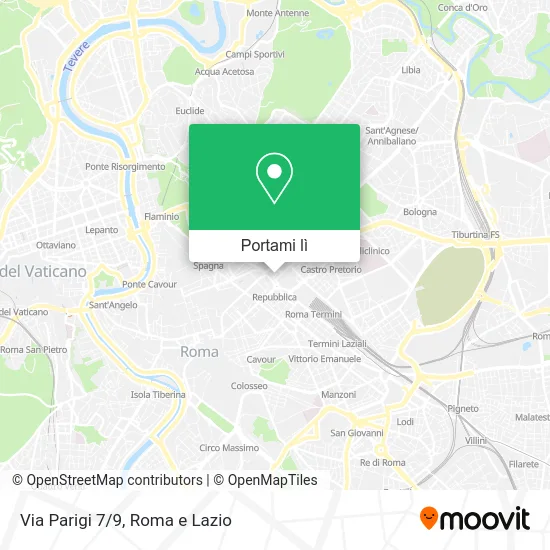 Mappa Via Parigi 7/9
