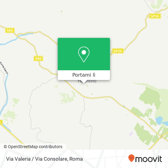 Mappa Via Valeria / Via Consolare