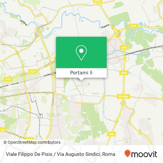 Mappa Viale Filippo De Pisis / Via Augusto Sindici