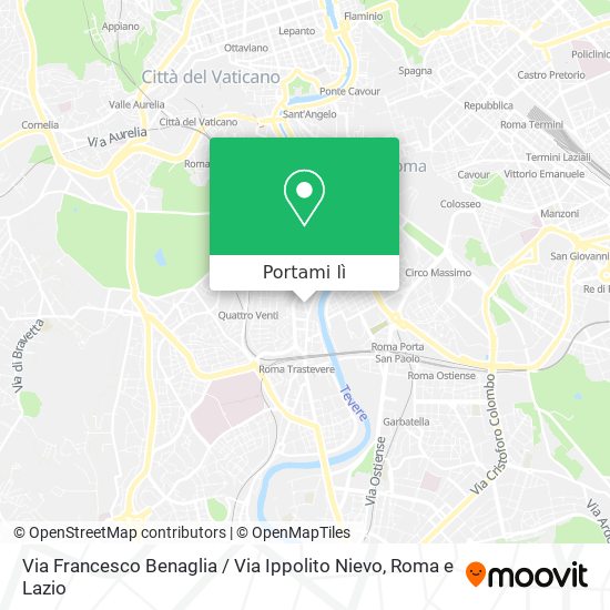 Mappa Via Francesco Benaglia / Via Ippolito Nievo