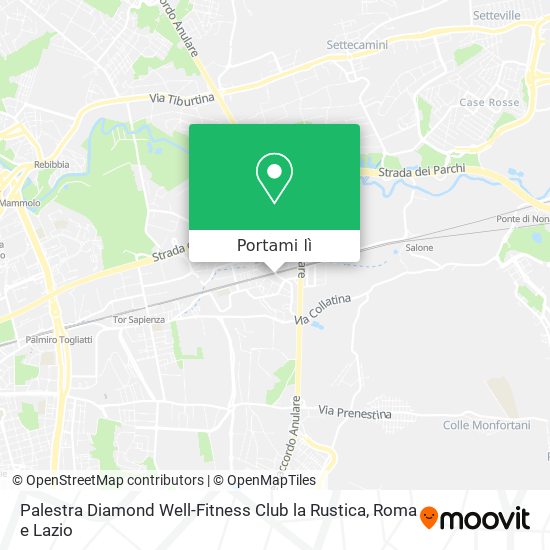 Mappa Palestra Diamond Well-Fitness Club la Rustica