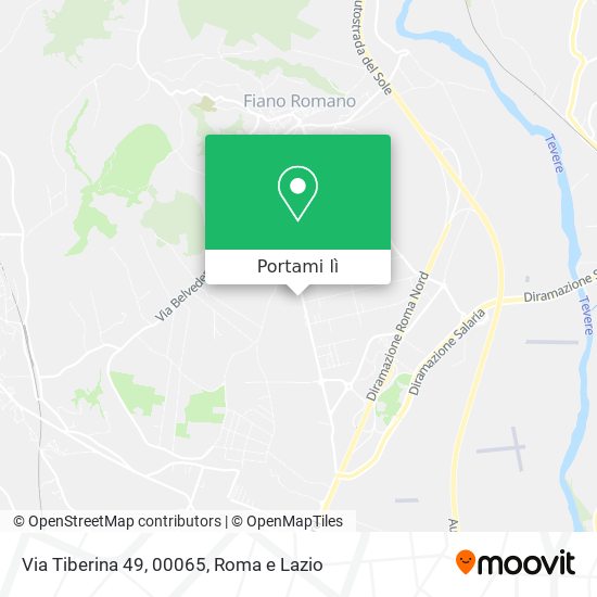 Mappa Via Tiberina 49, 00065