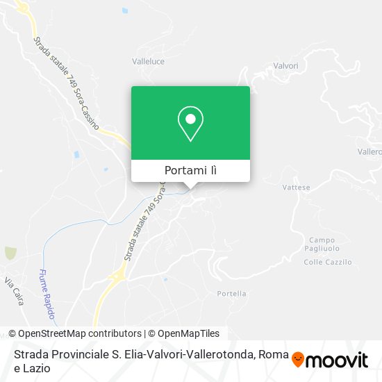Mappa Strada Provinciale S. Elia-Valvori-Vallerotonda