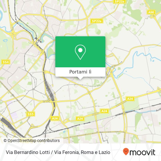 Mappa Via Bernardino Lotti / Via Feronia