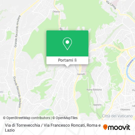 Mappa Via di Torrevecchia / Via Francesco Roncati