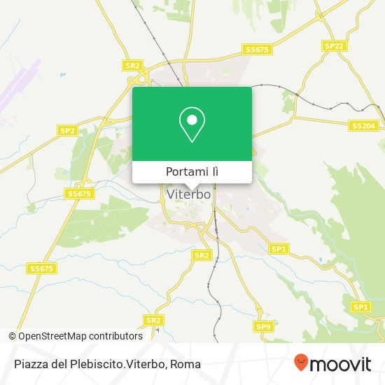 Mappa Piazza del Plebiscito.Viterbo