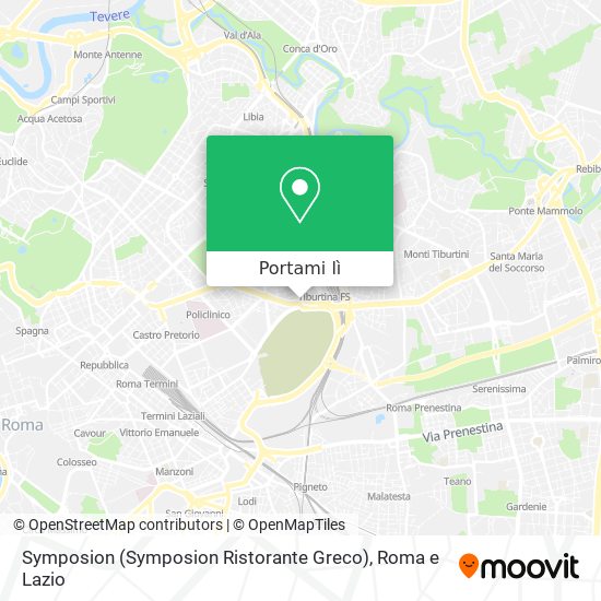 Mappa Symposion (Symposion Ristorante Greco)