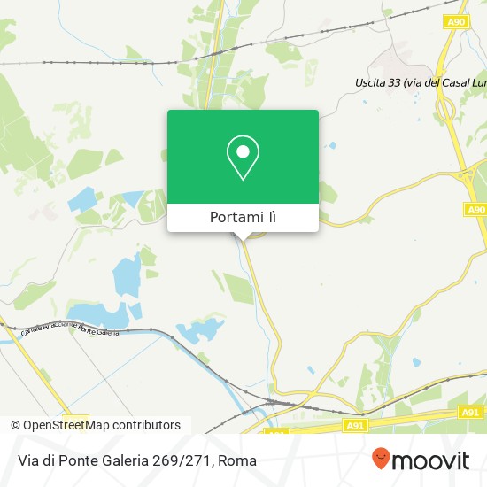 Mappa Via di Ponte Galeria 269/271