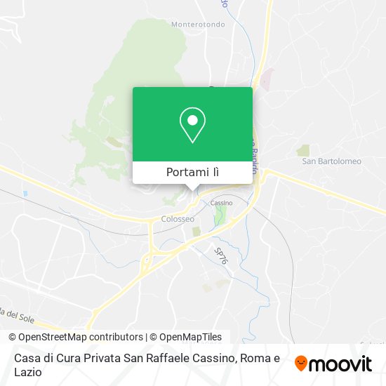 Mappa Casa di Cura Privata San Raffaele Cassino
