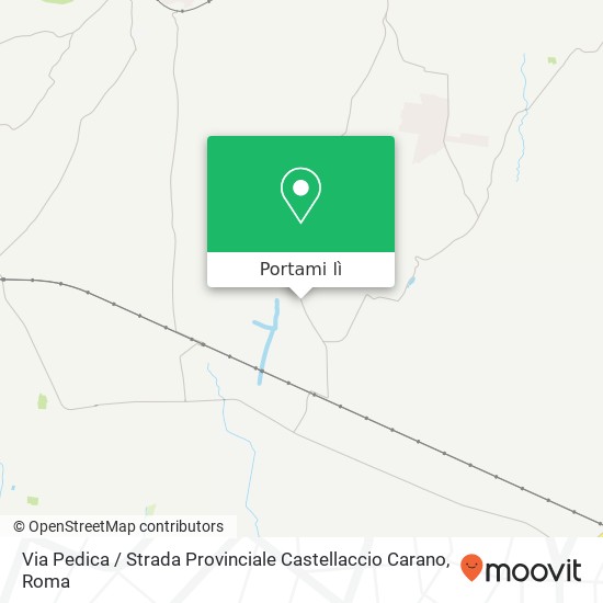 Mappa Via Pedica / Strada Provinciale Castellaccio Carano