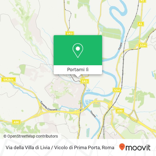 Mappa Via della Villa di Livia / Vicolo di Prima Porta