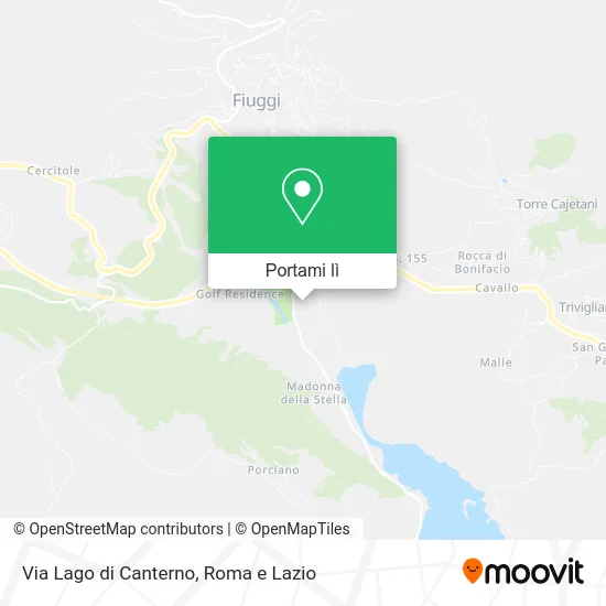 Mappa Via Lago di Canterno