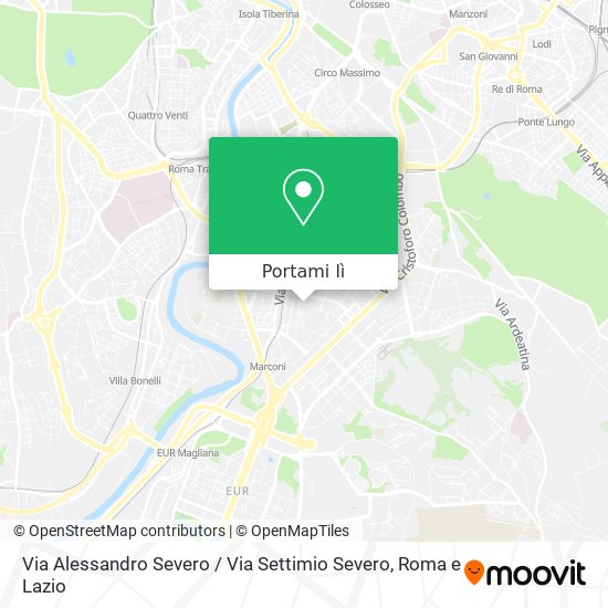 Mappa Via Alessandro Severo / Via Settimio Severo