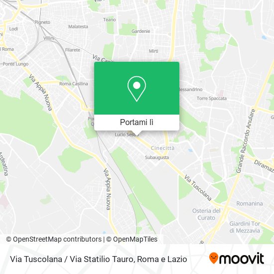 Mappa Via Tuscolana / Via Statilio Tauro