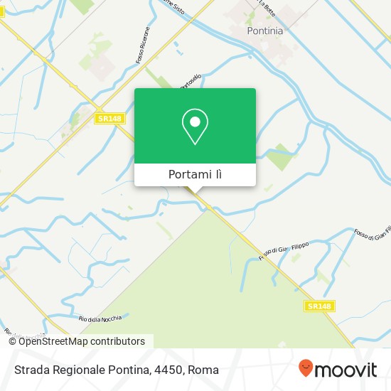 Mappa Strada Regionale Pontina, 4450