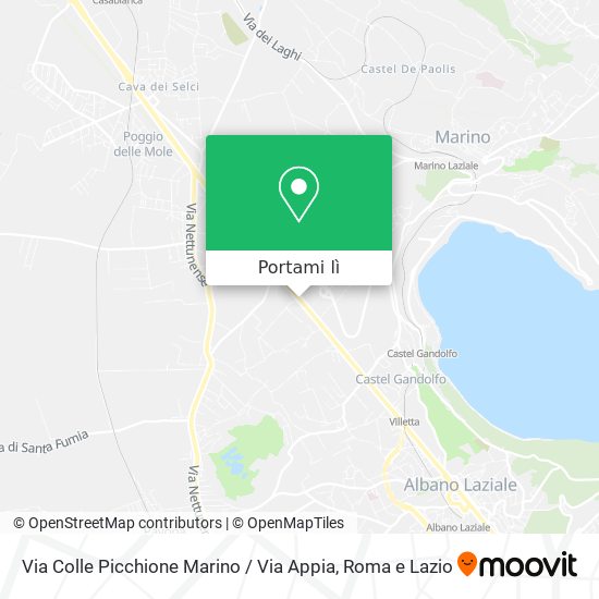 Mappa Via Colle Picchione Marino / Via Appia