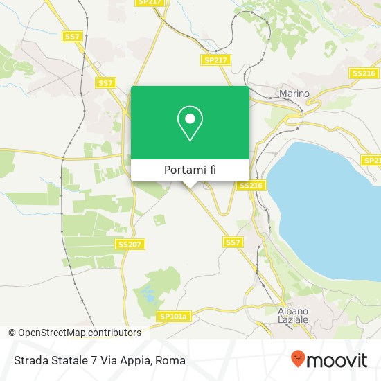 Mappa Strada Statale 7 Via Appia