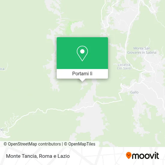 Mappa Monte Tancia