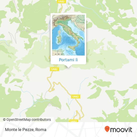 Mappa Monte le Pezze