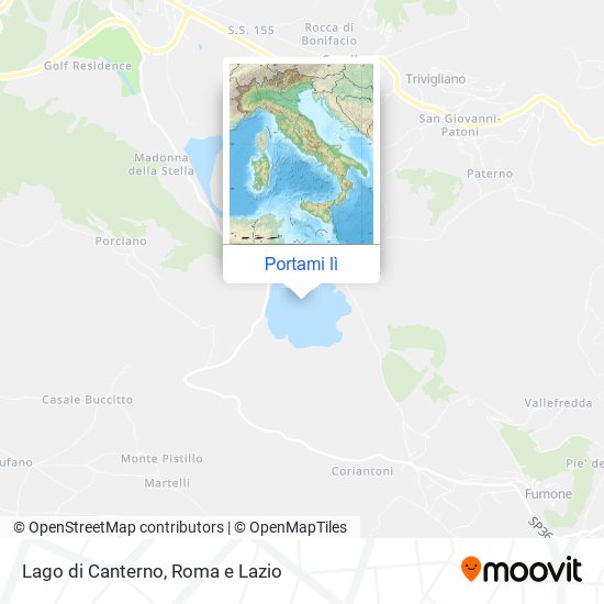 Mappa Lago di Canterno