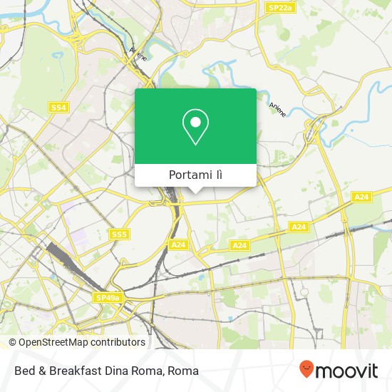 Mappa Bed & Breakfast Dina Roma