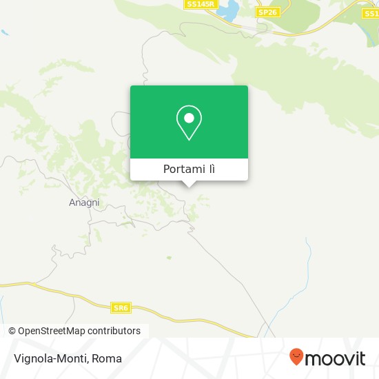 Mappa Vignola-Monti