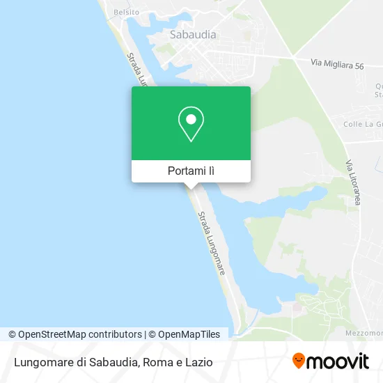 Mappa Lungomare di Sabaudia