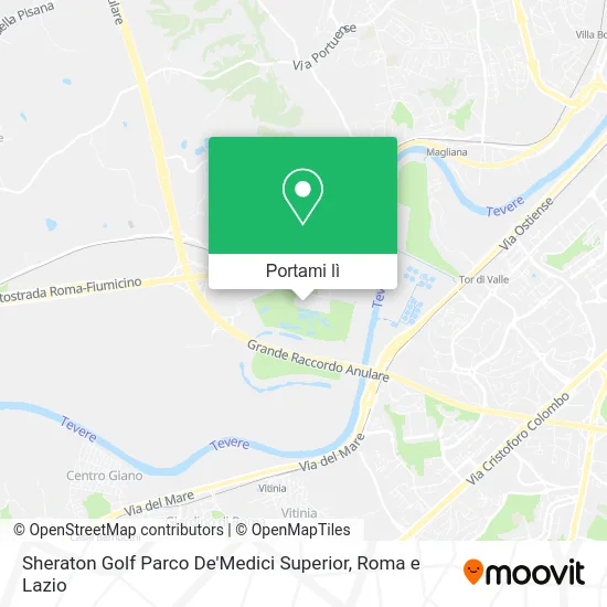Mappa Sheraton Golf Parco De'Medici Superior