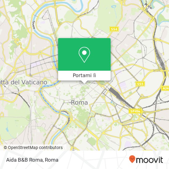 Mappa Aida B&B Roma