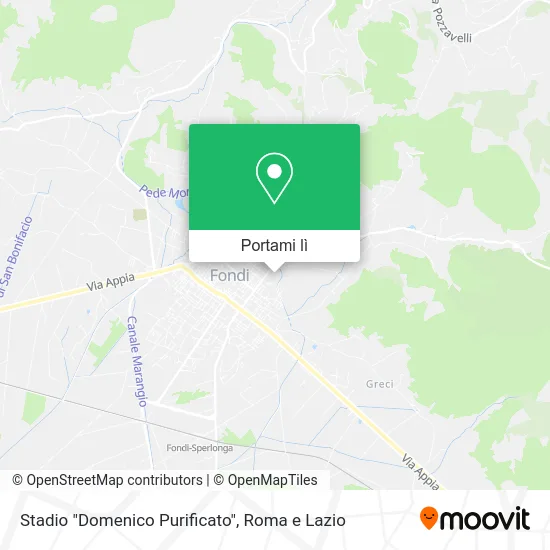 Mappa Stadio "Domenico Purificato"
