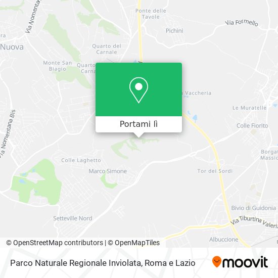 Mappa Parco Naturale Regionale Inviolata