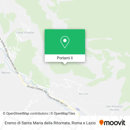 Mappa Eremo di Santa Maria della Ritornata