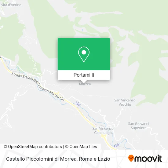 Mappa Castello Piccolomini di Morrea