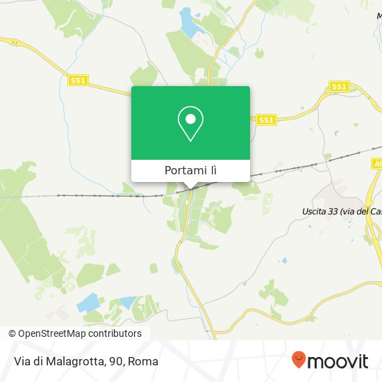 Mappa Via di Malagrotta, 90