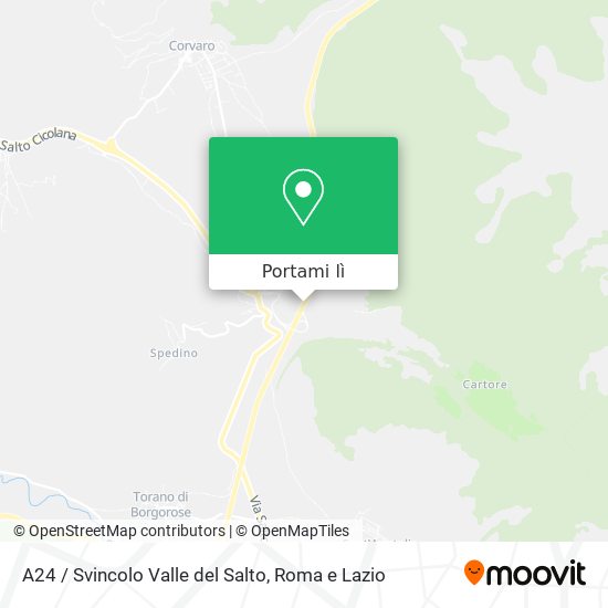 Mappa A24 / Svincolo Valle del Salto