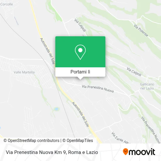Mappa Via Prenestina Nuova Km 9