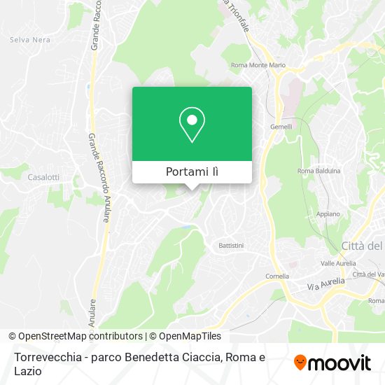 Mappa Torrevecchia - parco Benedetta Ciaccia